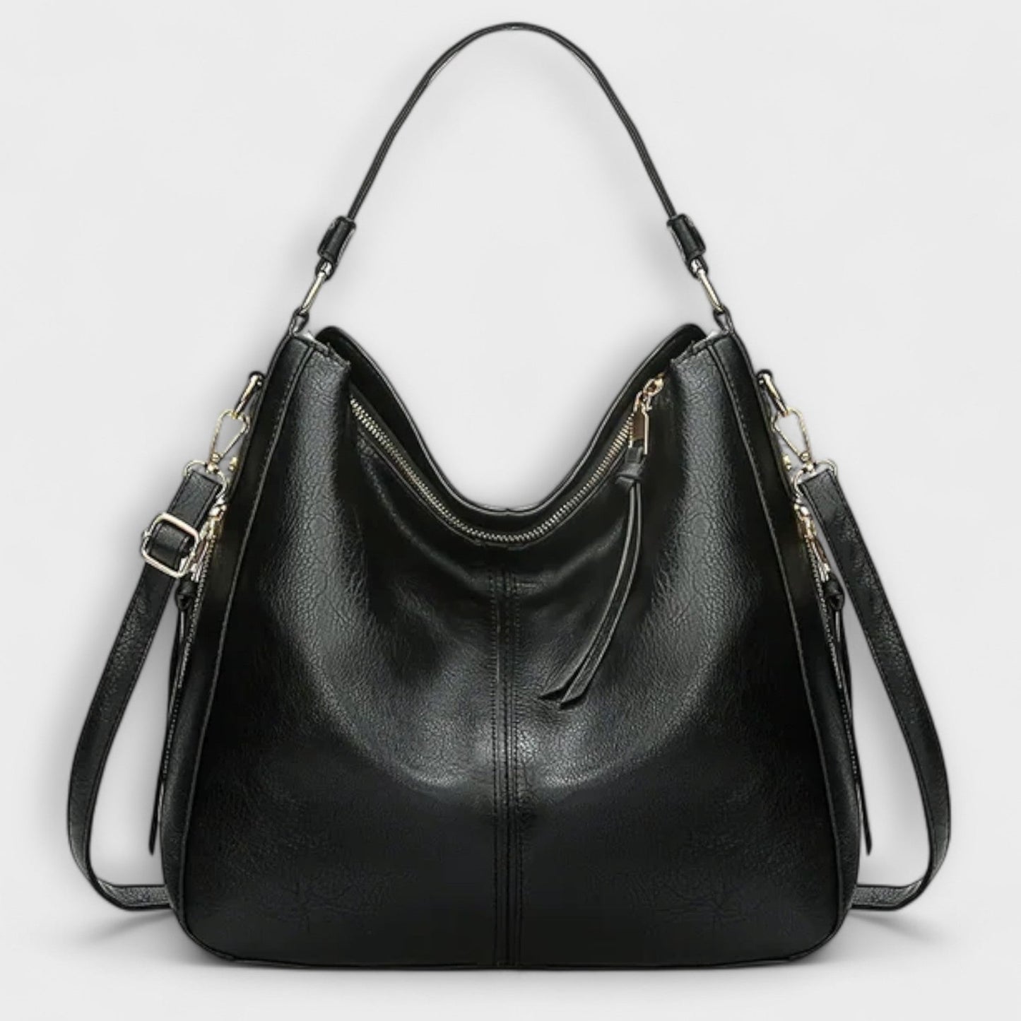 Effortless Brown Leather Shoulder Bag for Women with Casual Style