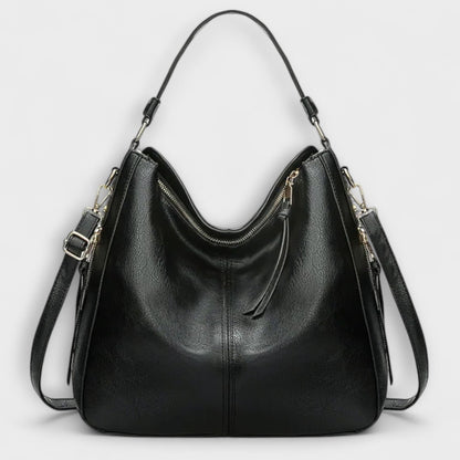 Effortless Brown Leather Shoulder Bag for Women with Casual Style