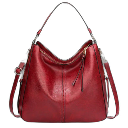 Effortless Brown Leather Shoulder Bag for Women with Casual Style