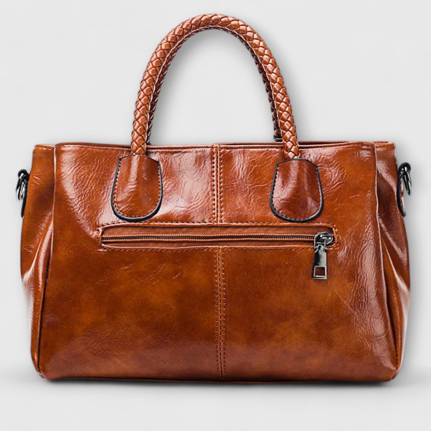 Effortless Brown Leather Shoulder Bag for Women with Casual Style