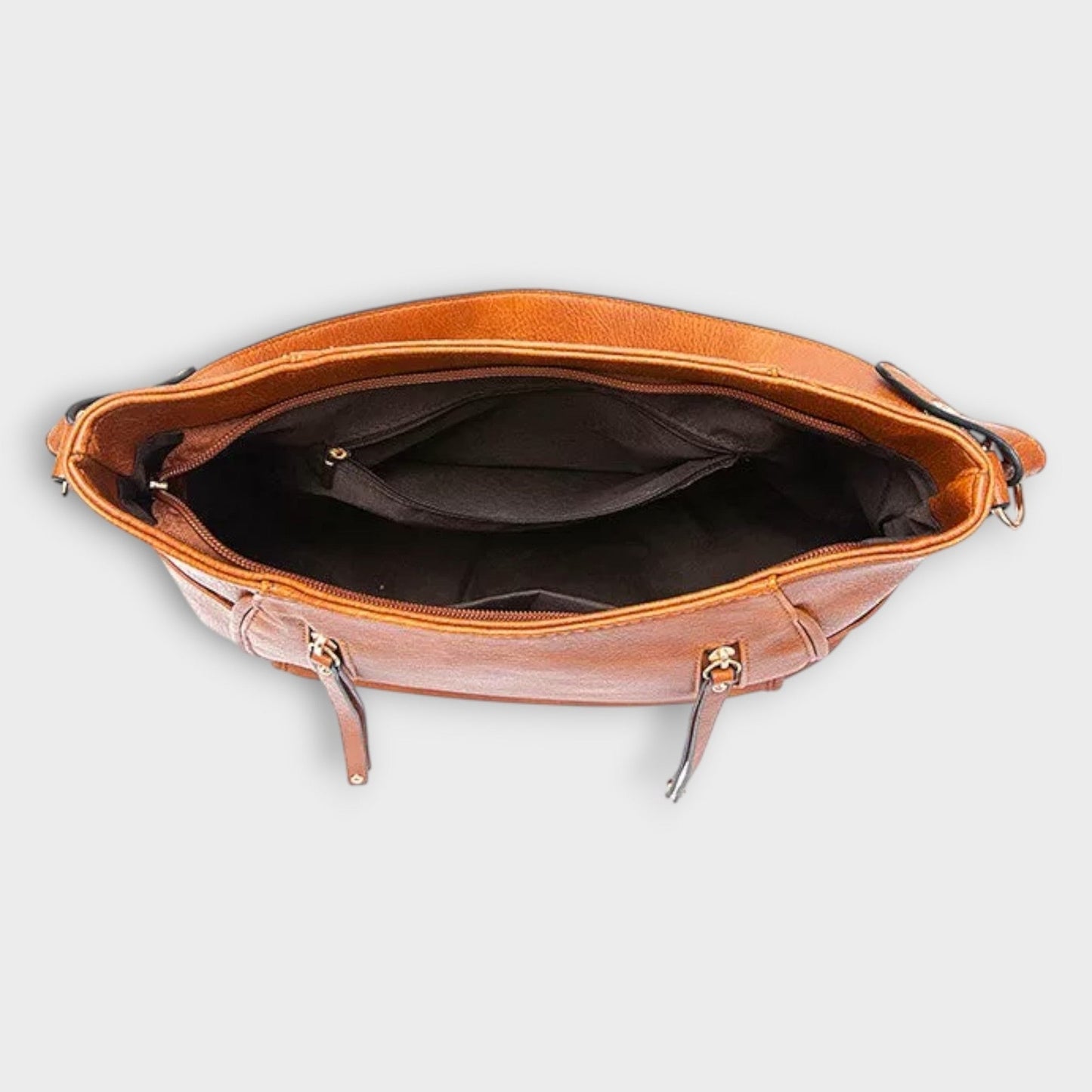 Effortless Brown Leather Shoulder Bag for Women with Casual Style