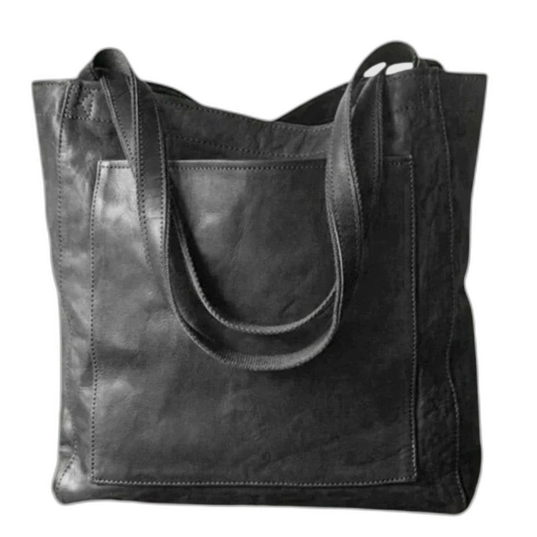 Effortless Brown Leather Tote Bag for Women with Casual Style