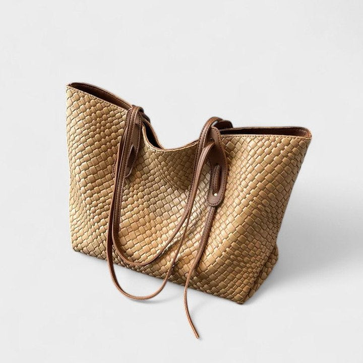 Effortless Brown Leather Tote Bag for Women with Casual Style