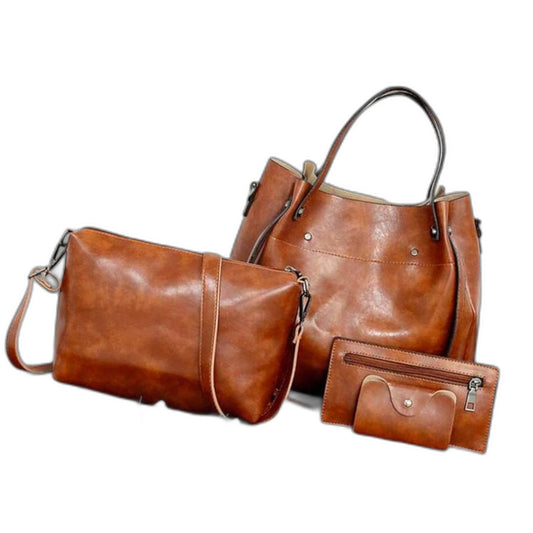 Effortless Brown Leather Tote Bag for Women with Casual Style