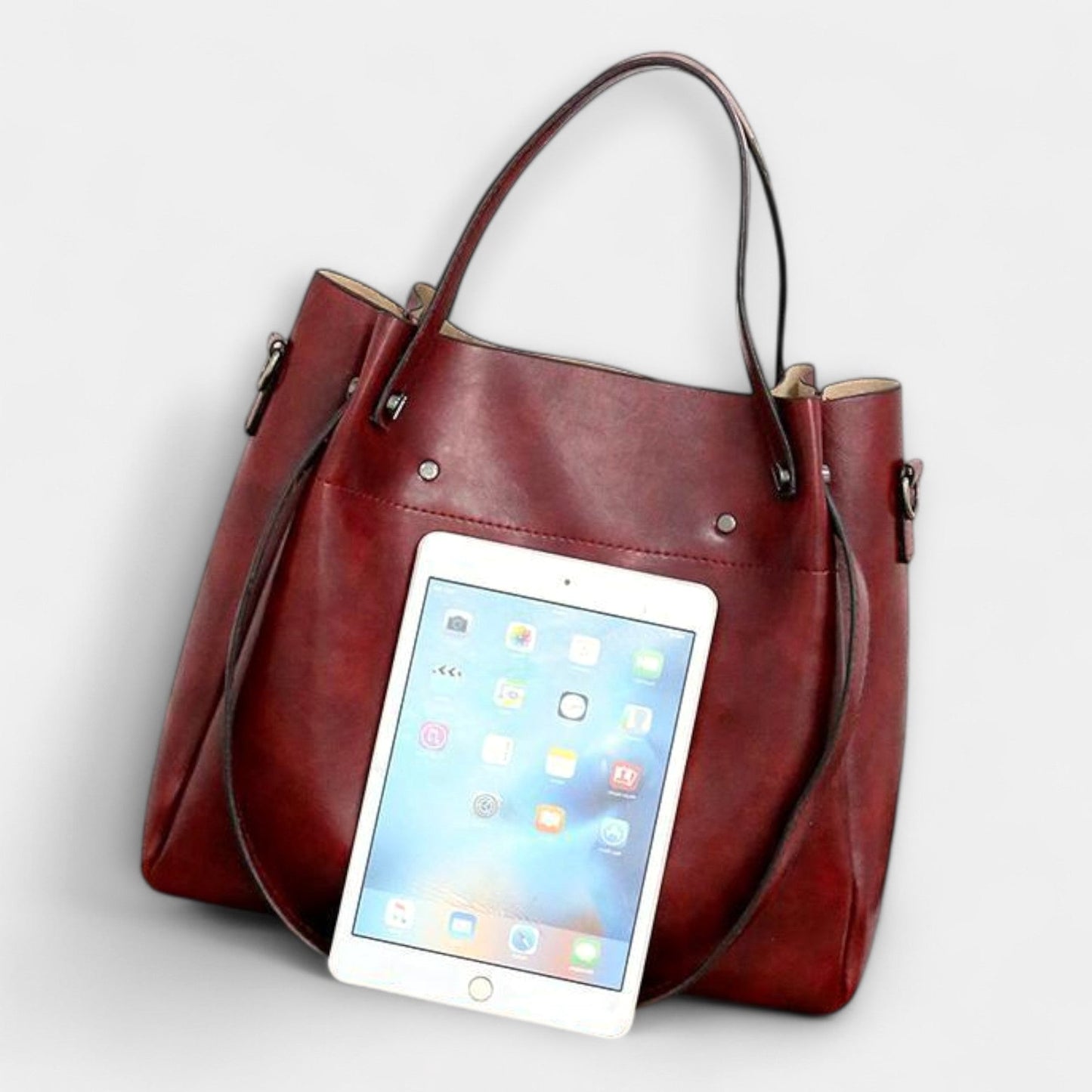 Effortless Brown Leather Tote Bag for Women with Casual Style