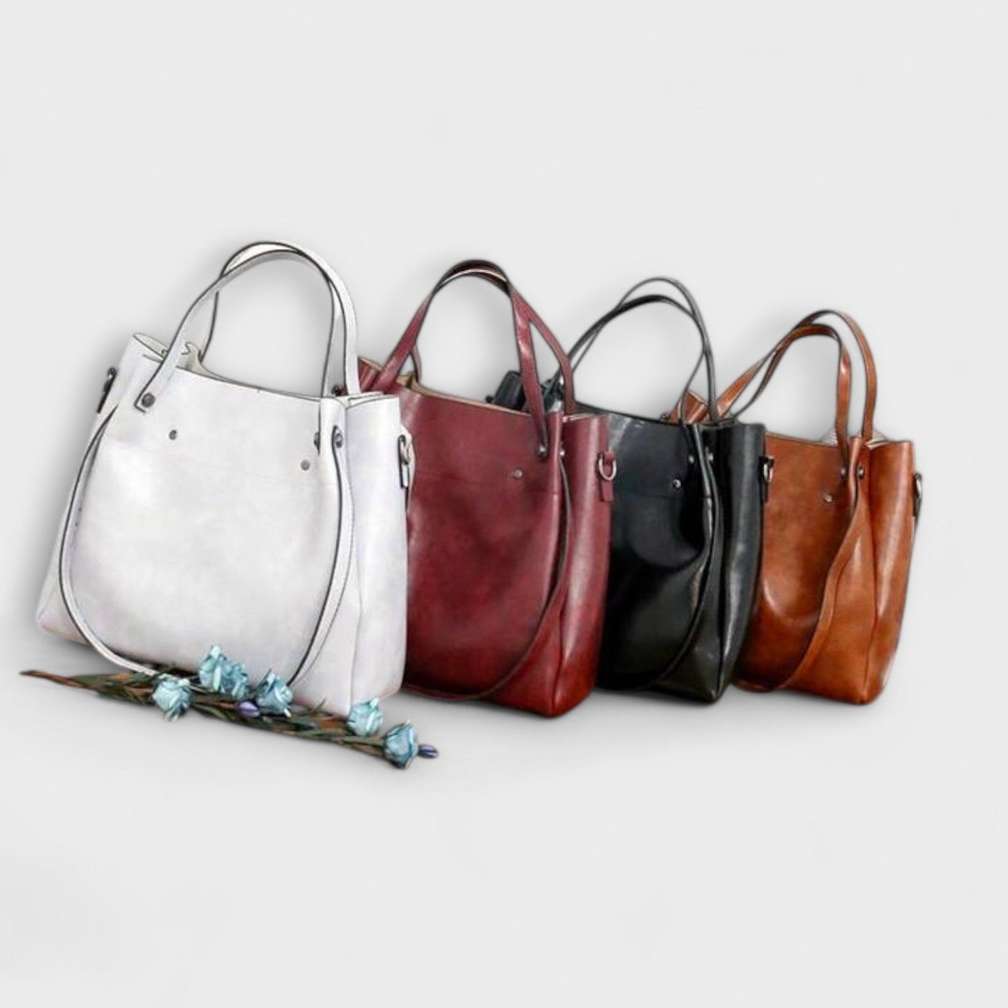 Effortless Brown Leather Tote Bag for Women with Casual Style