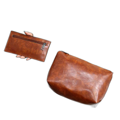 Effortless Brown Leather Tote Bag for Women with Casual Style