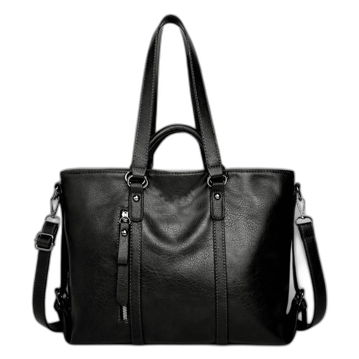 Effortless Brown Leather Tote Bag for Women with Casual Style