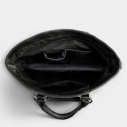 Effortless Brown Leather Tote Bag for Women with Casual Style