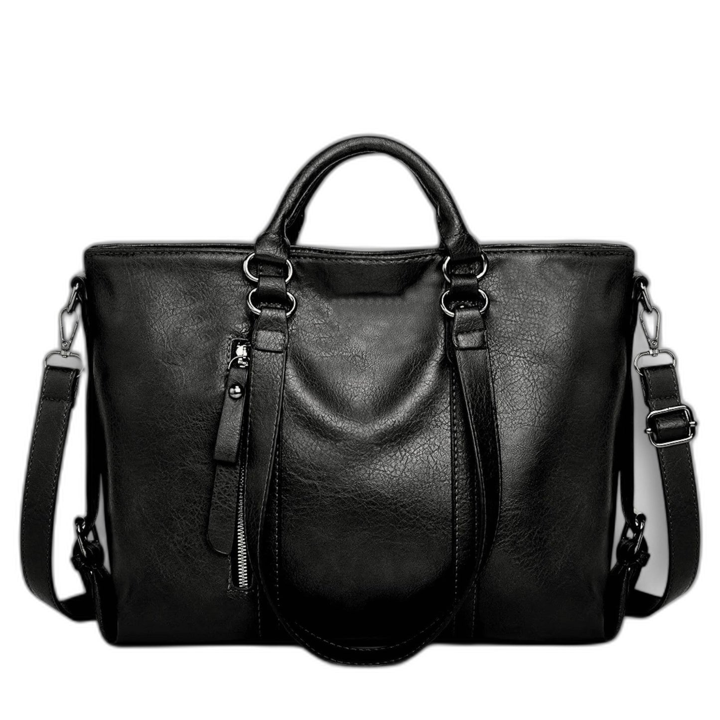 Effortless Brown Leather Tote Bag for Women with Casual Style