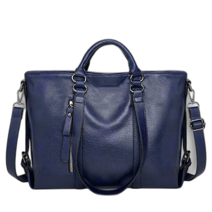 Effortless Brown Leather Tote Bag for Women with Casual Style