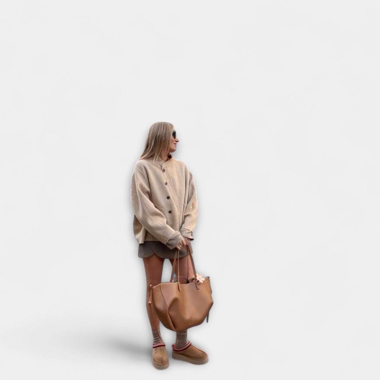 Effortless Brown Leather Tote Bag for Women with Casual Style