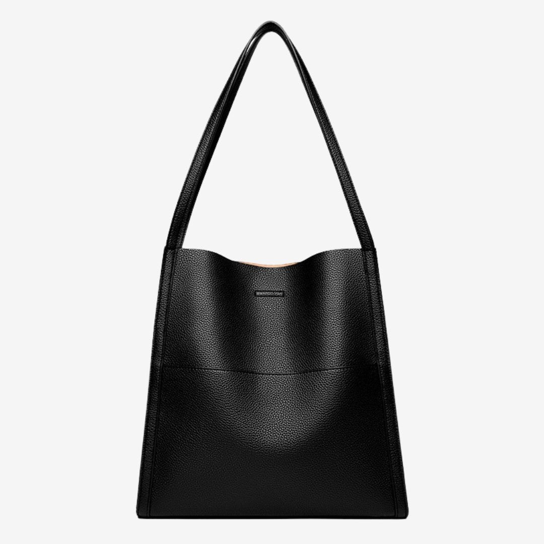 Effortless Brown Leather Tote Bag for Women with Casual Style