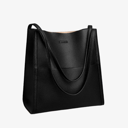 Effortless Brown Leather Tote Bag for Women with Casual Style