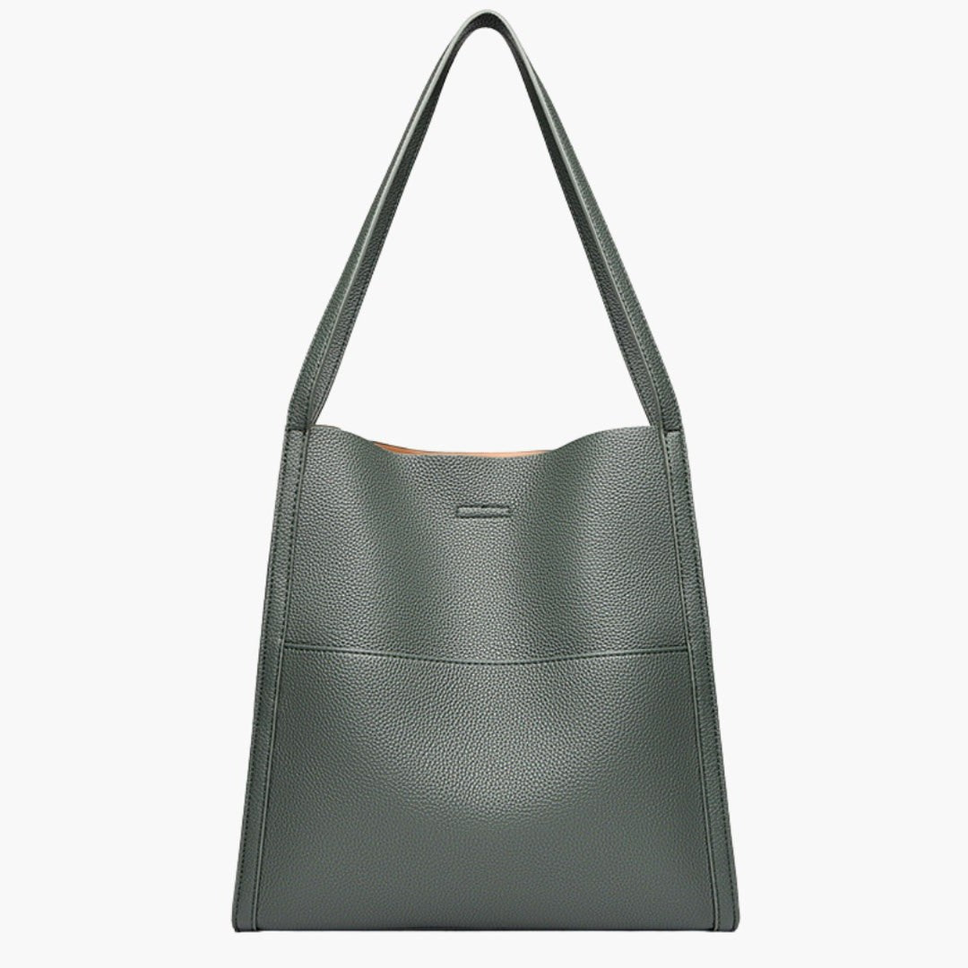 Effortless Brown Leather Tote Bag for Women with Casual Style