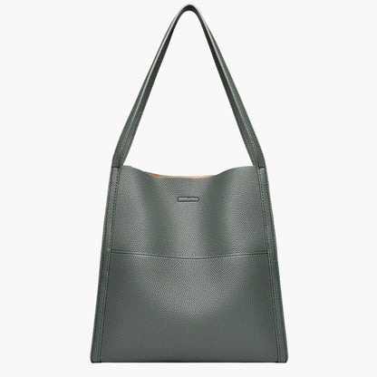 Effortless Brown Leather Tote Bag for Women with Casual Style