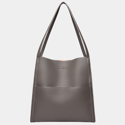 Effortless Brown Leather Tote Bag for Women with Casual Style