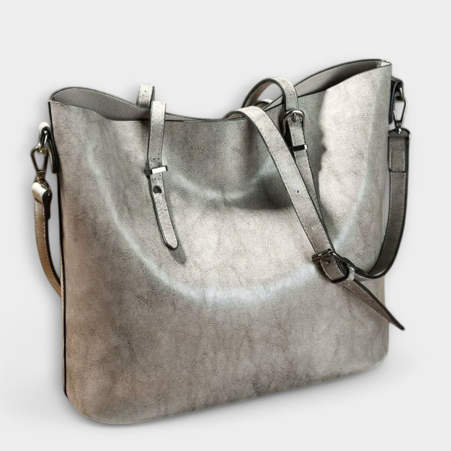 Effortless Brown Leather Tote Bag for Women with Shoulder Casual Style