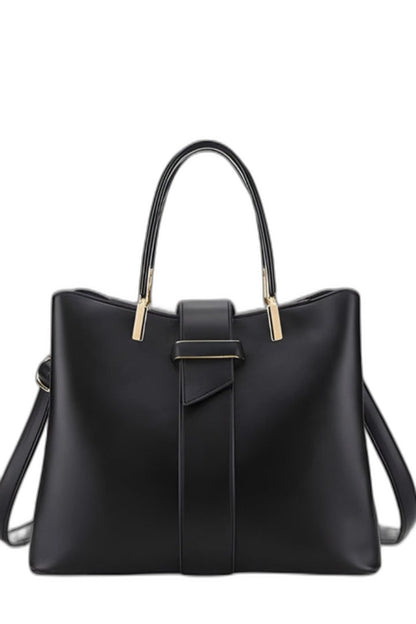 Effortless Brown Leather Tote Bag for Women with Shoulder Casual Style