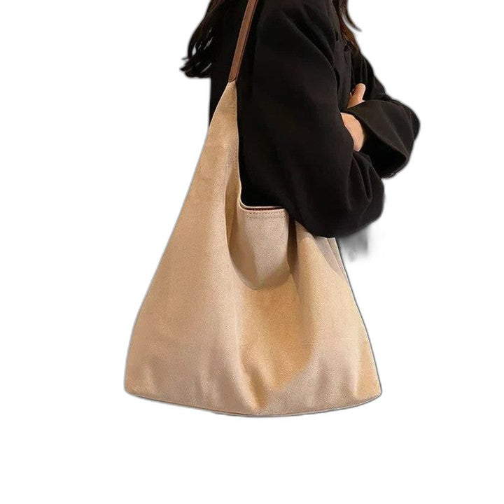 Effortless Brown Leather Tote Bag for Women with Shoulder Casual Style
