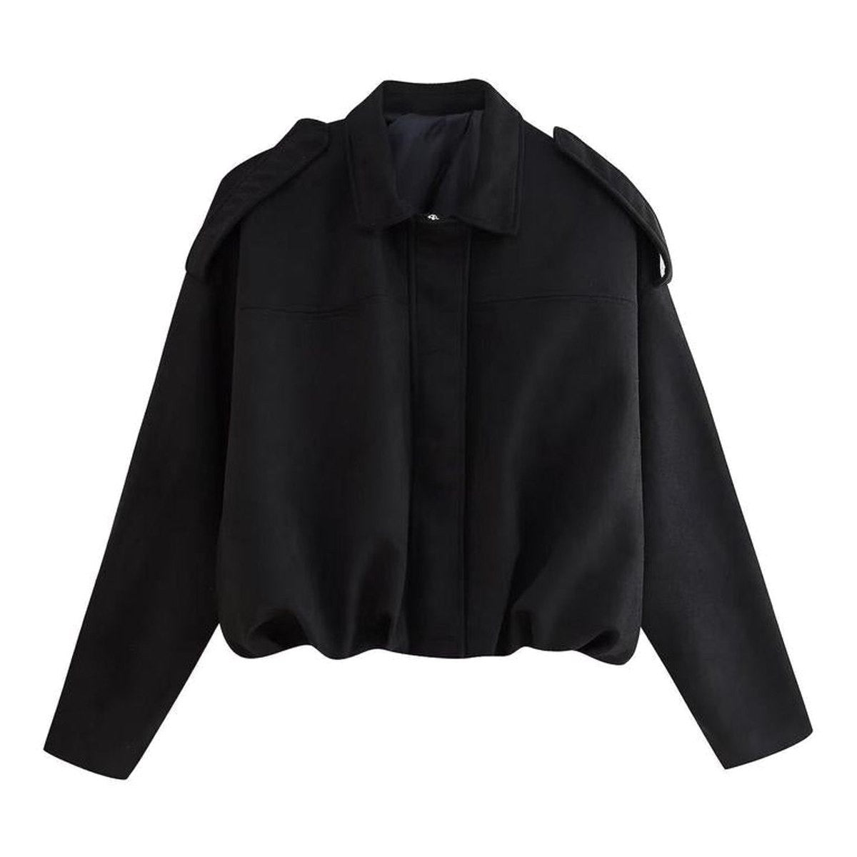 Effortless Brown Suede Jacket for Women with Long Sleeve Oversized Casual Style
