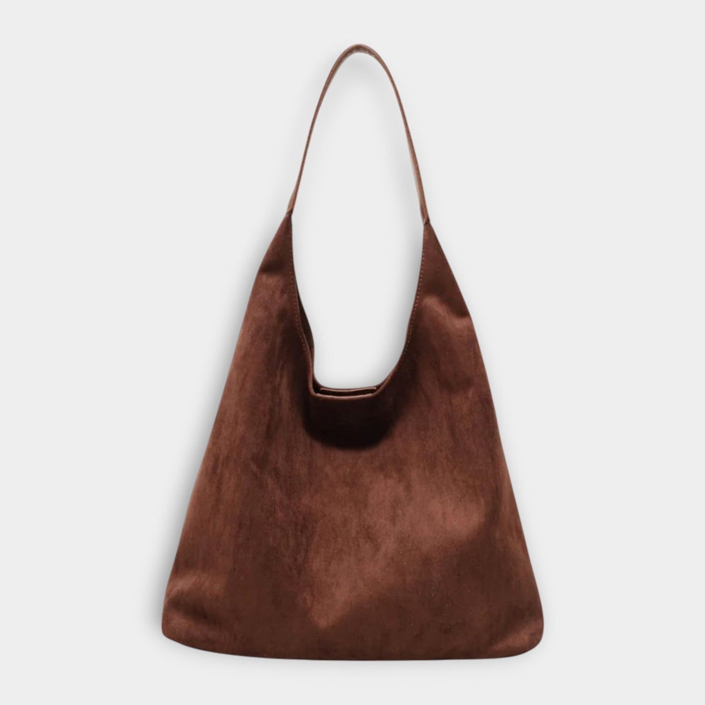 Effortless Brown Suede Shoulder Bag for Women with Casual Style