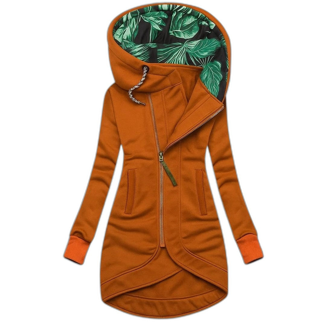 Effortless Burgundy Jacket for Women with Collared Long Sleeve Pockets Casual Style