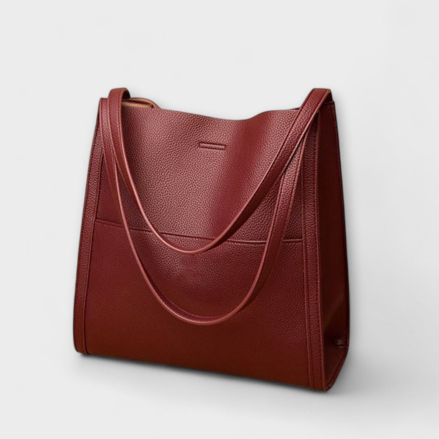 Effortless Burgundy Leather Shoulder Bag for Women with Casual Style
