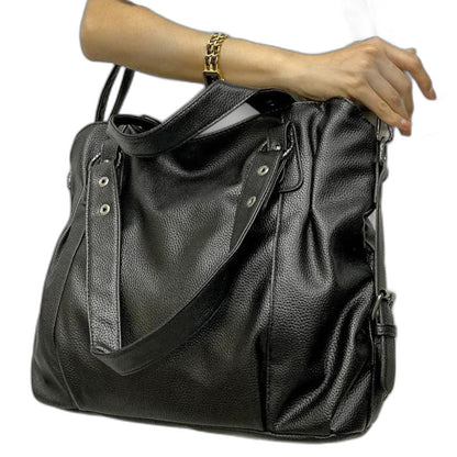 Effortless Cream Leather Shoulder Bag for Women with Casual Style