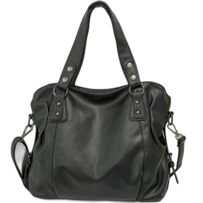 Effortless Cream Leather Shoulder Bag for Women with Casual Style