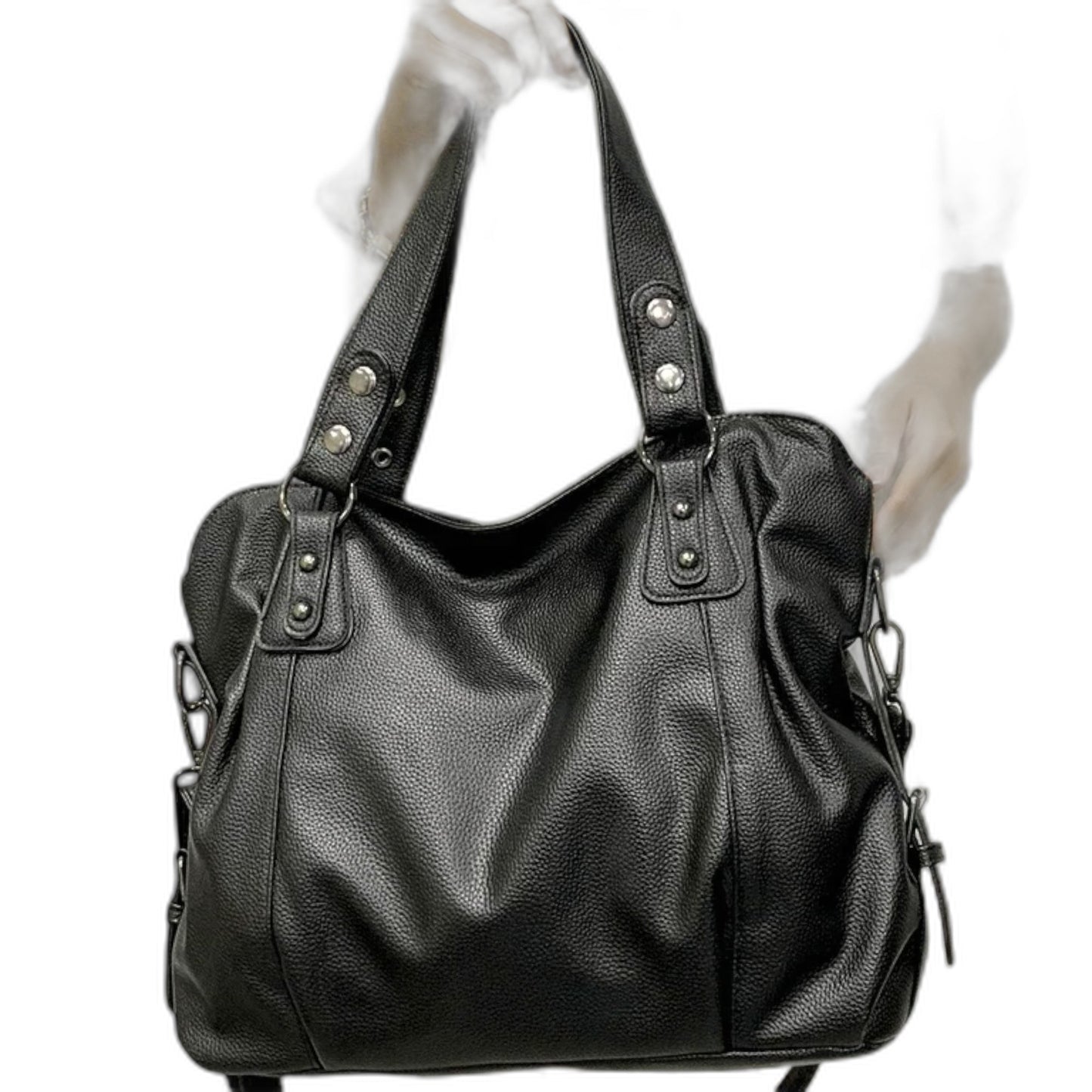 Effortless Cream Leather Shoulder Bag for Women with Hobo Casual Style