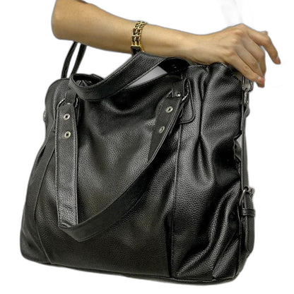 Effortless Cream Leather Shoulder Bag for Women with Hobo Casual Style