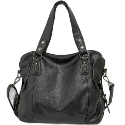 Effortless Cream Leather Shoulder Bag for Women with Hobo Casual Style