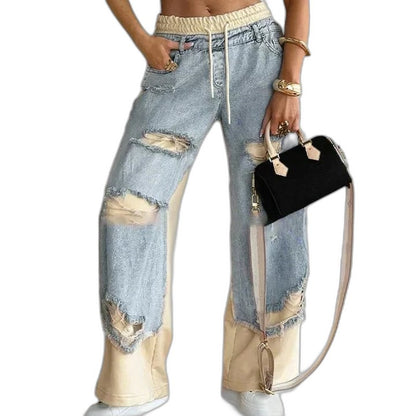 Effortless Cream Satin Wide Leg Pants for Women with High Waisted Casual Style
