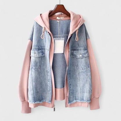 Effortless Denim Jacket for Women with Long Sleeve Pockets Casual Style