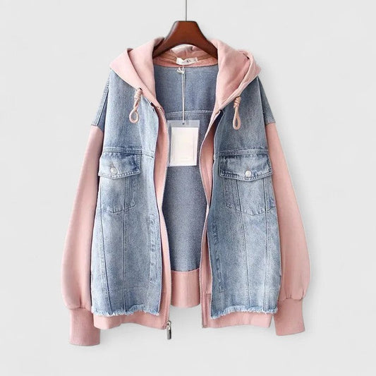 Effortless Denim Jacket for Women with Long Sleeve Pockets Casual Style