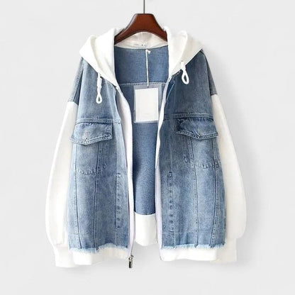 Effortless Denim Jacket for Women with Long Sleeve Pockets Casual Style