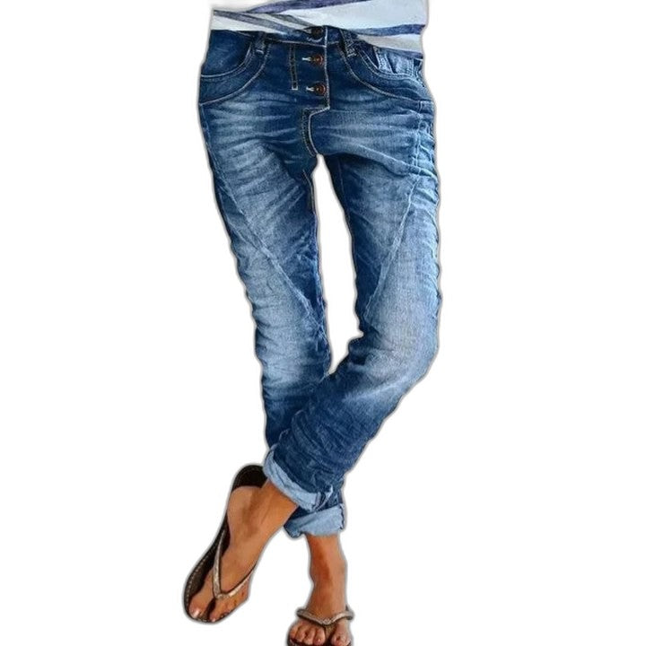 Effortless Denim Jeans for Women with Straight Leg Pockets Casual Style
