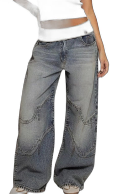 Effortless Denim Jeans for Women with Wide Leg Casual Style