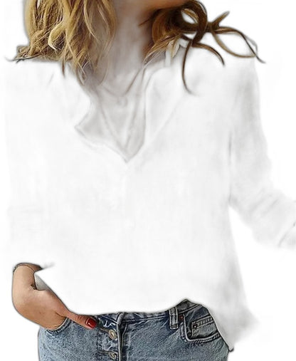 Effortless Floral Blouse for Women with V Neck Long Sleeve Button Front Flowing Casual Style