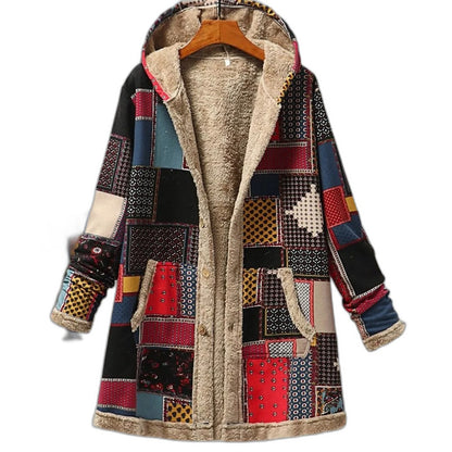 Effortless Floral Jacket for Women with Collared Long Sleeve Pockets Casual Style