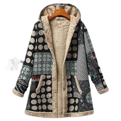 Effortless Floral Jacket for Women with Collared Long Sleeve Pockets Casual Style