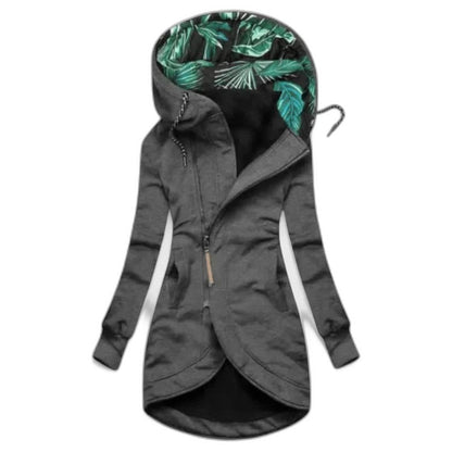 Effortless Floral Jacket for Women with Long Sleeve Fit And Flare Pockets Casual Style