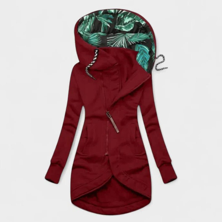 Effortless Floral Jacket for Women with Long Sleeve Fit And Flare Pockets Casual Style