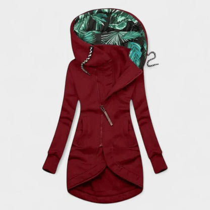 Effortless Floral Jacket for Women with Long Sleeve Fit And Flare Pockets Casual Style