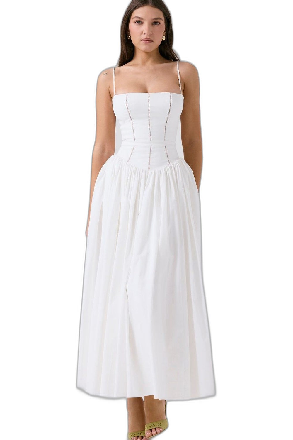 Effortless Floral Maxi Dress for Women with Square Neck Spaghetti Strap Tiered Casual Style