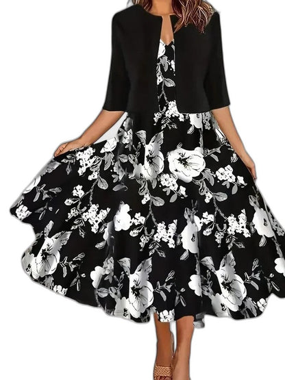 Effortless Floral Skirt for Women with A Line Flowing Casual Style