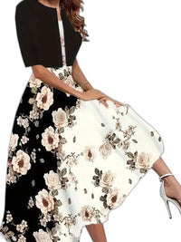 Black-big Floral