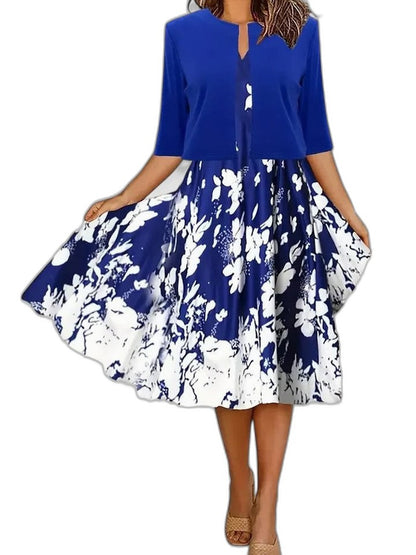 Effortless Floral Skirt for Women with A Line Flowing Casual Style