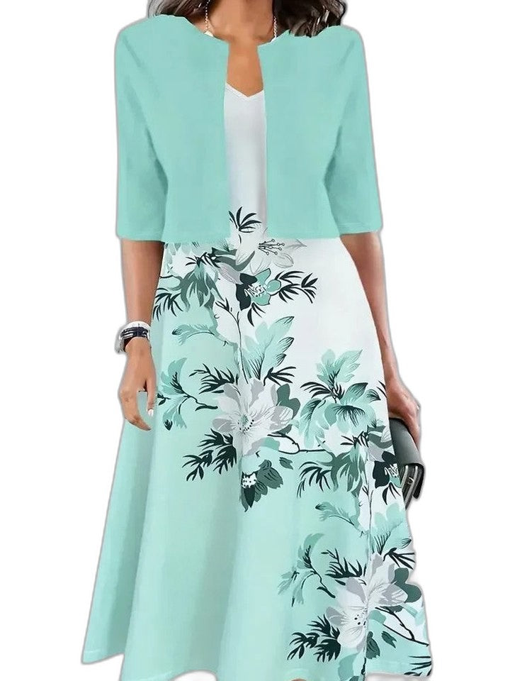 Effortless Floral Skirt for Women with A Line Flowing Casual Style